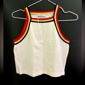 Zara Trafaluc White sleeveless top